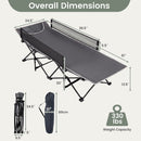 Portable Folding Camping Cot with Guardrail - 330 lbs Capacity