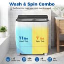 Portable Washing Machine 18 lbs Mini Laundry Machine with 11 LBS Washer