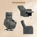 Power Lift Recliner Chair for Elderly with Remote Control and Side Storage Pocket