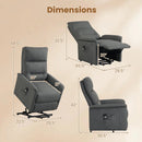 Power Lift Recliner Chair for Elderly with Remote Control and Side Storage Pocket