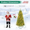 6-8 Ft Pre-Lit Artificial Christmas Tree with Remote Control