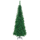 4.5 ft Pre-Lit Premium Hinged Artificial Fir Pencil Christmas Tree with LED Lights