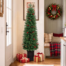 Pre-Lit Potted Christmas Tree with Warm White LED Lights