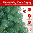 Pre-Lit Tinsel Christmas Tree Artificial Xmas Tree Home Office Party Seasonal Holiday Decoration