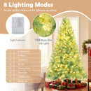 Pre-Lit Tinsel Christmas Tree Artificial Xmas Tree Home Office Party Seasonal Holiday Decoration