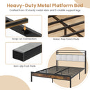 Twin/Full/Queen/King Size Bed Frame with LED Light and Charging Station