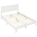 Queen Size Platform Bed Frame with Headboard - White