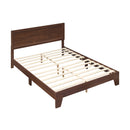 Queen Size Platform Bed Frame with Headboard - White