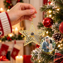 Personalized Photo Projection Gold Star Ornament