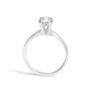 14K White Gold 1.00 Cttw Round Lab Grown Diamond Solitaire Ring