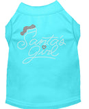 Christmas Pet Dog & Cat Shirt Rhinestone, "Santa's Girl"