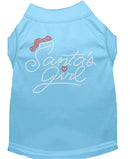 Christmas Pet Dog & Cat Shirt Rhinestone, "Santa's Girl"