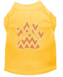 Christmas Pet Dog & Cat Shirt Rhinestone, "Candy Cane Chevron Paw"