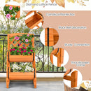 2-Tier Raised Garden Bed with Trellis and Planter Boxes