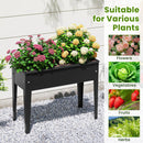 Raised Garden Bed Elevated Metal Planter Box with Legs Drainage Holes