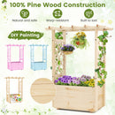 Raised Garden Bed Wooden Elevated Planter Box with Hanging Roof-S