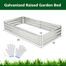 Metal Galvanized Raised Garden Bed with Open-Ended Base