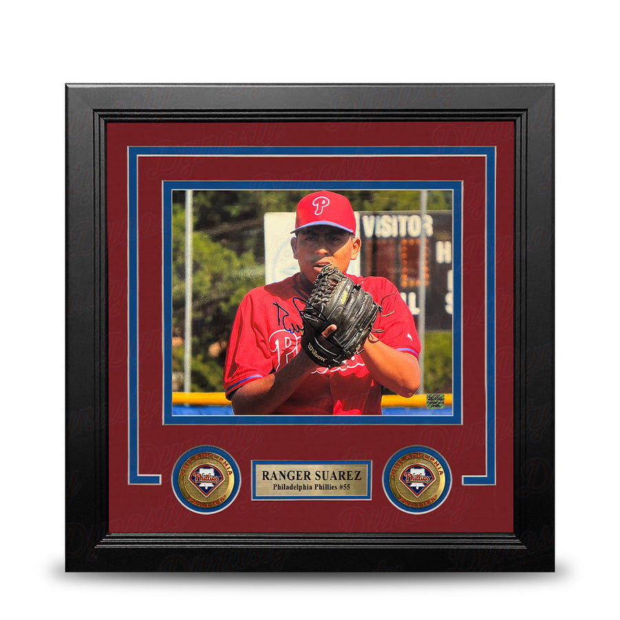 Ranger Suarez Ready to Throw Autographed Philadelphia Phillies 8
