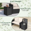 Rattan Propane Tank Cover Patio Hideaway Tank Side Table