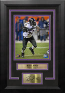 Ray Lewis in Action Baltimore Ravens 8" x 10" Framed Football Photo with Engraved Autograph