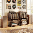 Record Player Stand on Wheels Rolling Turntable Stand with Power Outlets