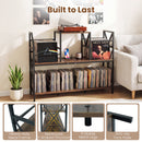 Record Player Stand with Power Outlets & Vinyl Storage