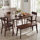 Rectangle Dining Table for 4-6 People 47" Kitchen Table-Walnut