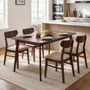 Rectangle Dining Table for 4-6 People 47" Kitchen Table-Walnut
