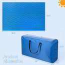 Rectangle Swimming Pool Cover 12-MIL Heat Retaining Pool Solar Blanket with Carrying Bag
