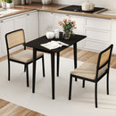 Rectangular Wooden Dining Table for 2-4 34 Inch Farmhouse Solid Wood Kitchen Table