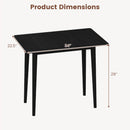 Rectangular Wooden Dining Table for 2-4 34 Inch Farmhouse Solid Wood Kitchen Table