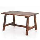 Solid Wood Patio Coffee Table with Slatted Tabletop