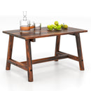 Solid Wood Patio Coffee Table with Slatted Tabletop