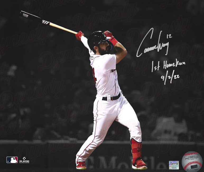 Connor Wong Boston Red Sox Autographed 16x20 Spotlight Photo Inscr. 1st Home Run with Date - Silver