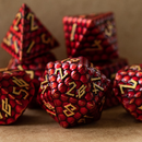 Red Dragon's Egg Metal Dice Set