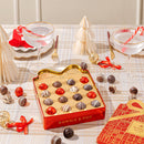 Chocolate Gift Tin- Gift Box Tin- Red and Gold