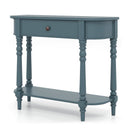 Retro Console Table 36"L Wooden 2-Tier Narrow Behind Couch Foyer Table