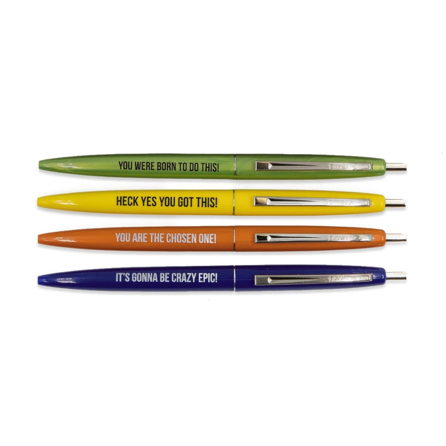 Ridiculously Motivational Pen Set of 4 in Multicolor