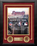 NBA Basketball Photo Picture Frame Kit - Houston Rockets (Red Matting, Yellow Trim)
