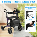 Rollator Walker for Seniors Folding Rolling Walker with Seat