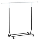 Rolling Clothes Rack Extendable Garment Stand for Hanging Clothes