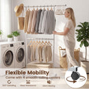 Rolling Clothes Rack Double