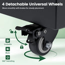 Rolling Metal Storage Cabinet 73" Lockable with 4 Wheels