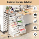 Rolling Storage Cart 15-Drawer Trolley with Chrome Plated Metal Frame