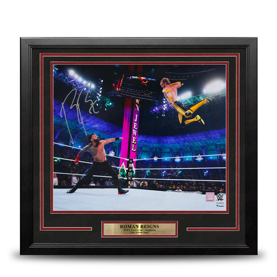 Roman Reigns 2022 Crown Jewel v. Logan Paul Autographed 16