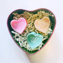 Romantic Set of 3 Mini Heart Claws in Heart Shaped Gift Box