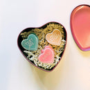 Romantic Set of 3 Mini Heart Claws in Heart Shaped Gift Box