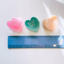 Romantic Set of 3 Mini Heart Claws in Heart Shaped Gift Box