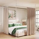 Room Divider Curtain Rod with Adjustable Floor to Ceiling Tension Rod (Curtains Not Included)