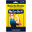 Rosie the Riveter Hanging Air Freshener in Lemon Scent | Feminist Symbol Car Air Freshener